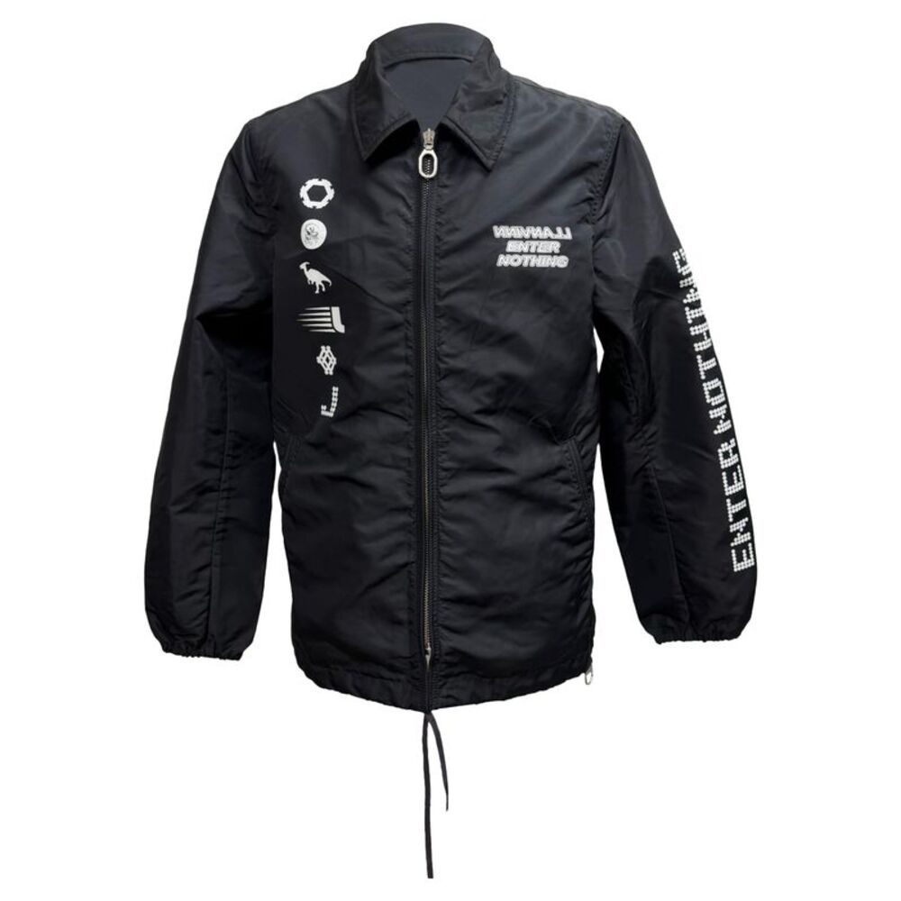 Lanvin Enter Nothing Printed Bomber Jacket in Black Nylon